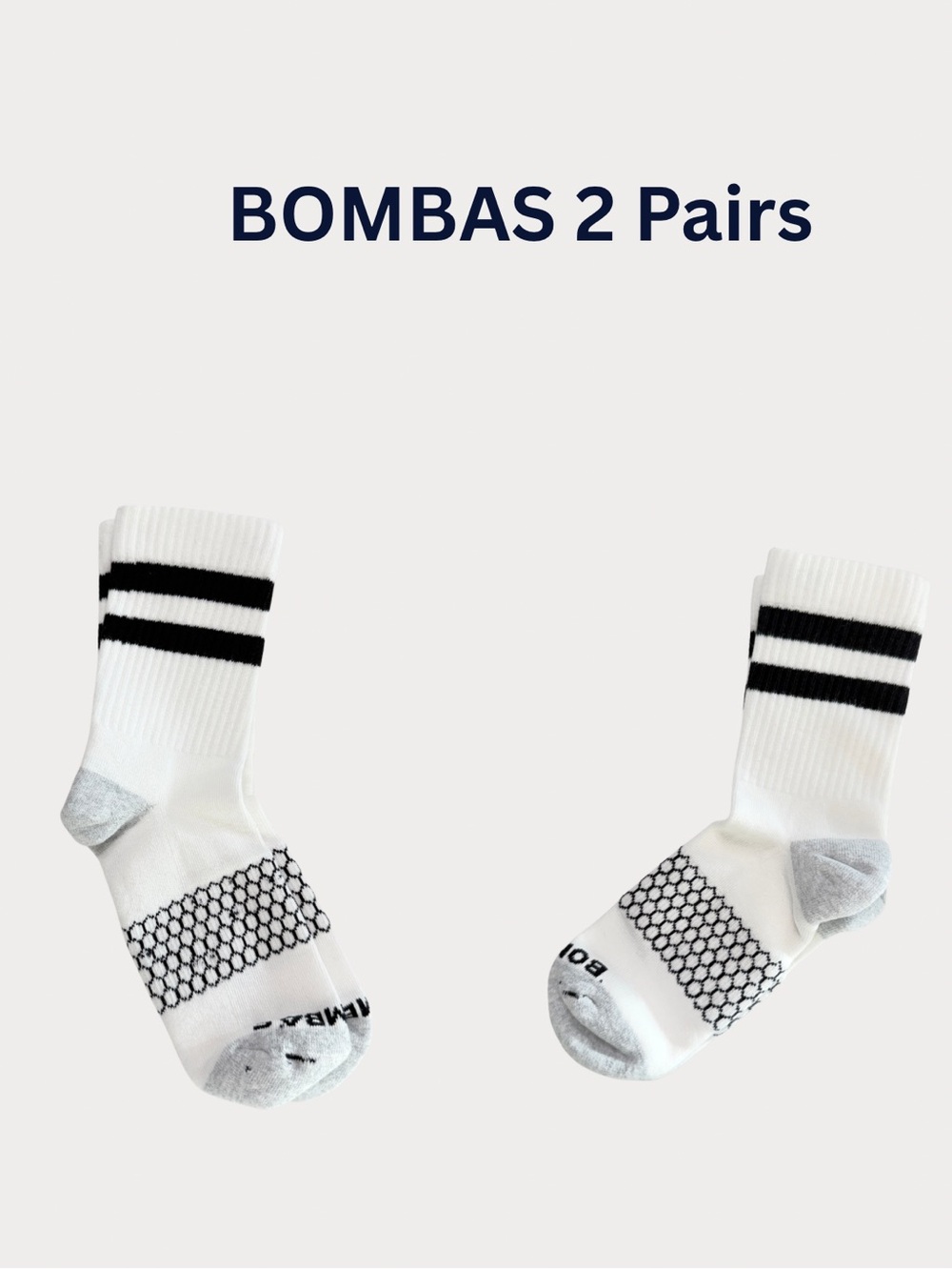 BOMBAS 2 Pair! Women's Vintage Stripes Quarter Sock LG